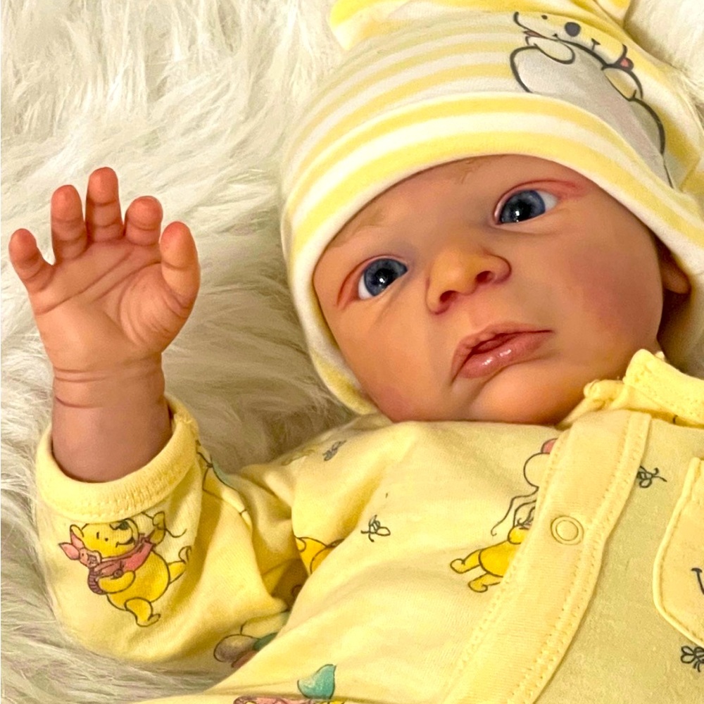 Reborn Gudrun Nicklas baby bald boy authentic